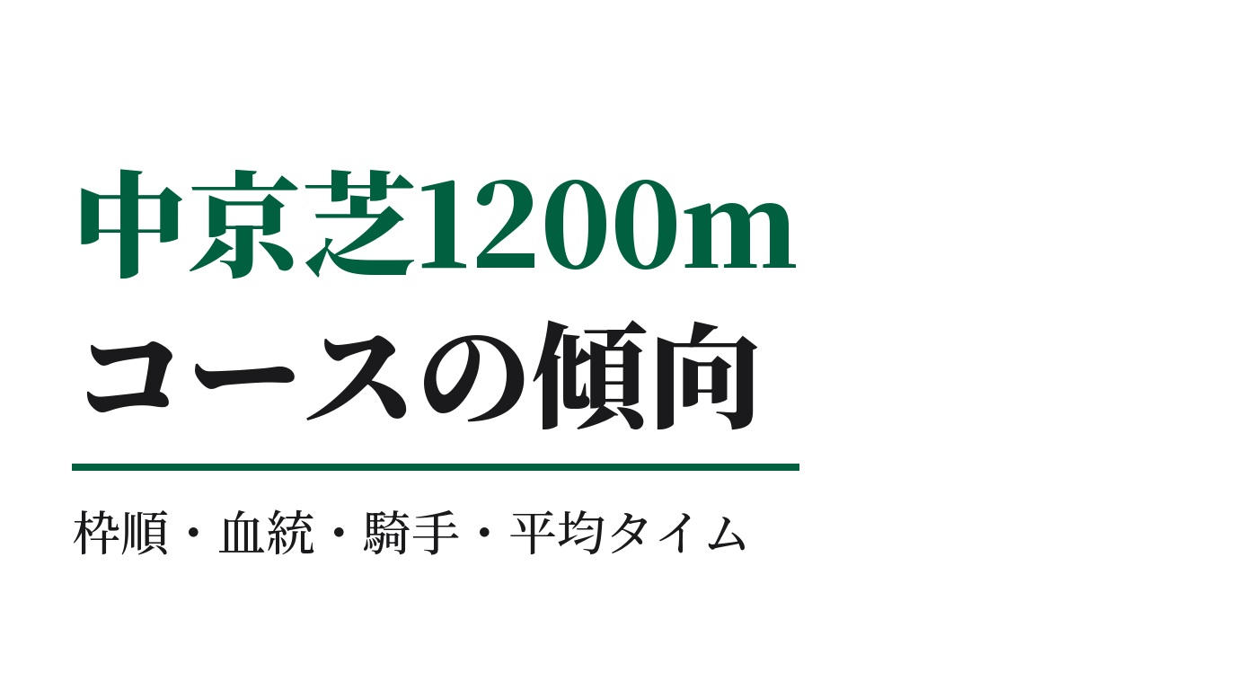 中京芝1200mの傾向｜枠順・血統・騎手・平均タイム