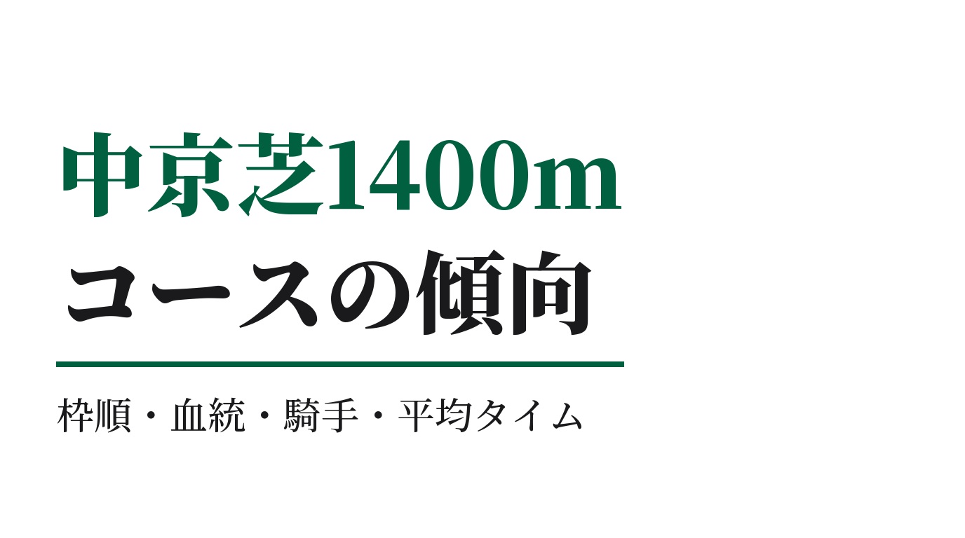中京芝1400mの傾向｜枠順・血統・騎手・平均タイム