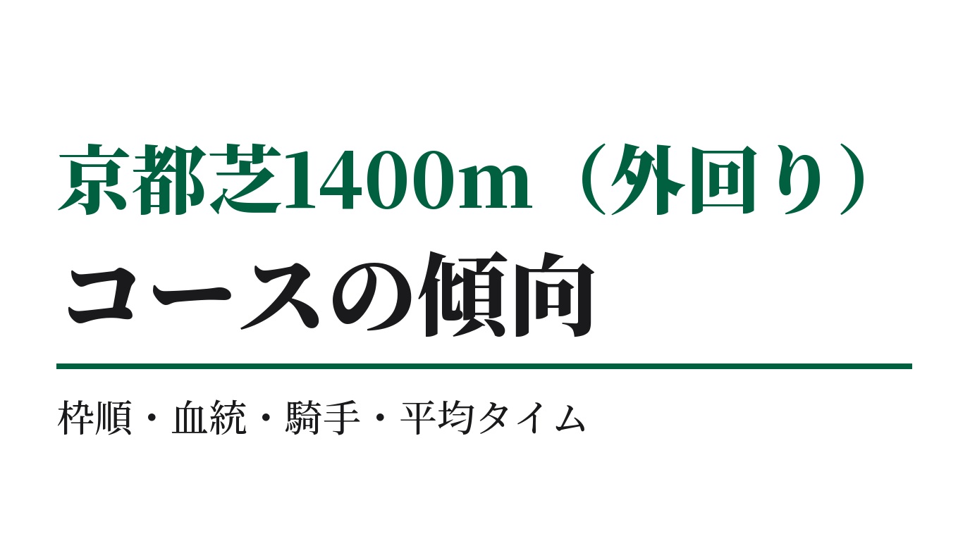 京都芝1400m（外回り）の傾向｜枠順・血統・騎手・平均タイム