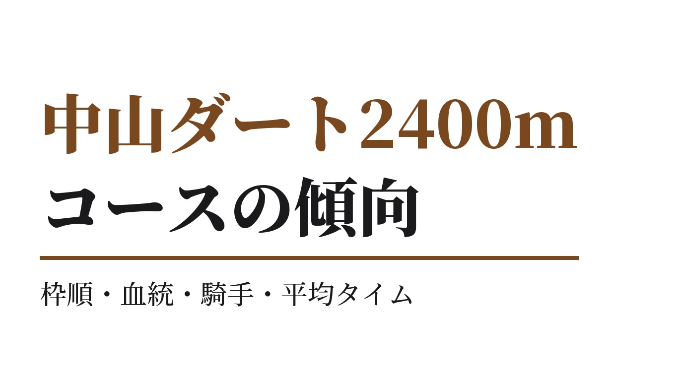 中山ダート2400mの傾向｜枠順・血統・騎手・平均タイム