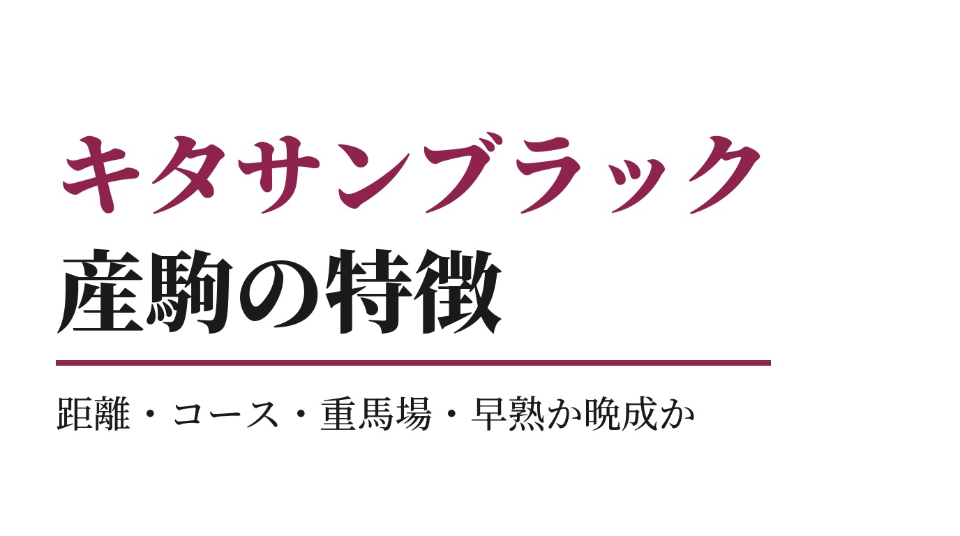 キタサンブラック産駒の特徴｜距離・コース・重馬場・早熟か晩成か