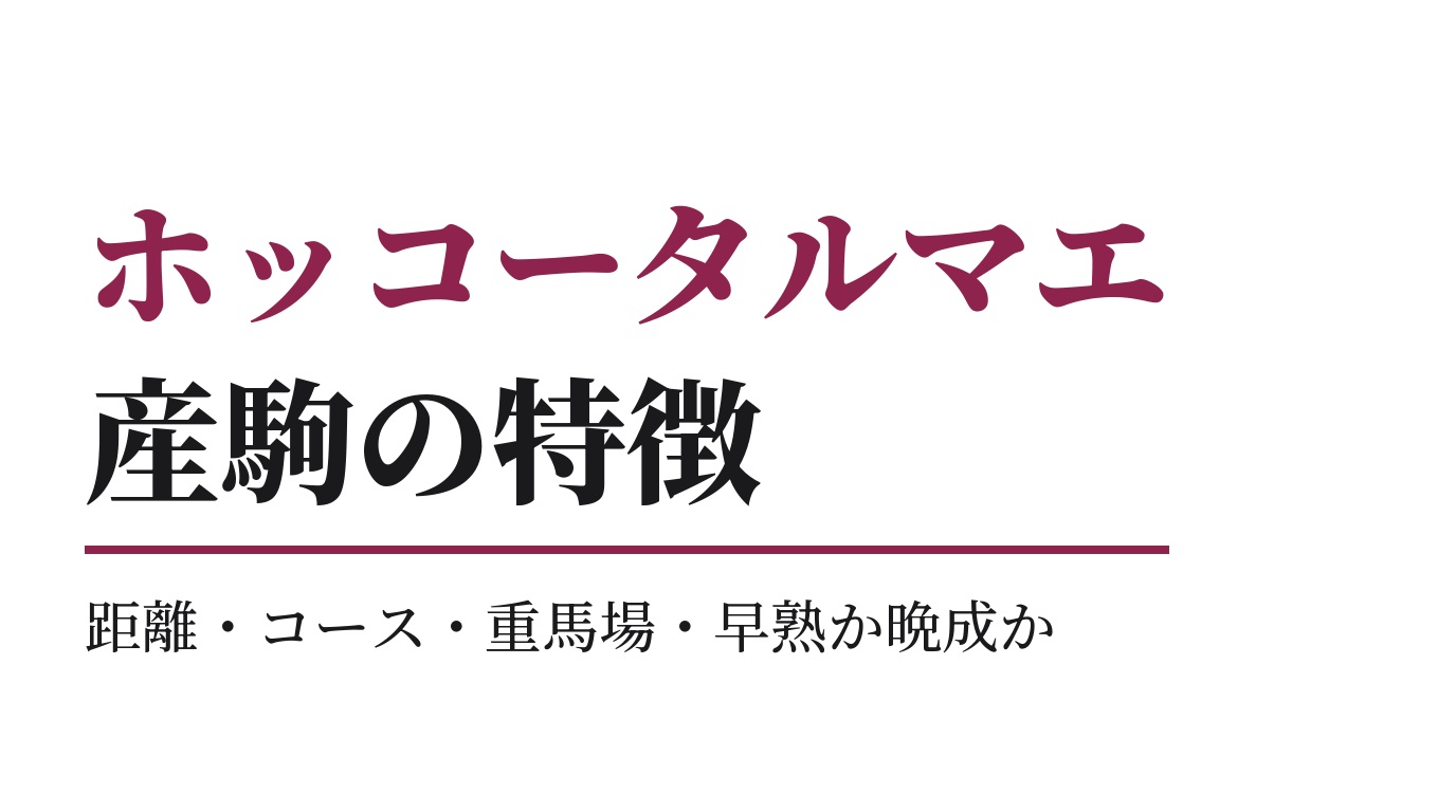 ホッコータルマエ産駒の特徴｜距離・コース・重馬場・早熟か晩成か