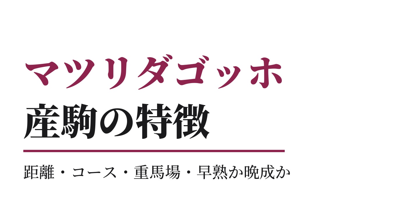 マツリダゴッホ産駒の特徴｜距離・コース・重馬場・早熟か晩成か